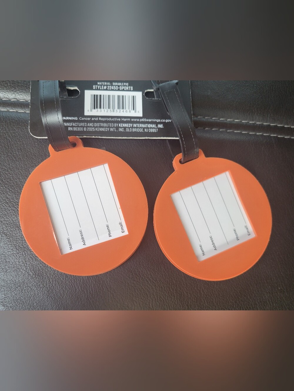 New Set of 2 Basketball Luggage Tags For School Bag Soorts Bag Travel Bag - Picture 2 of 4